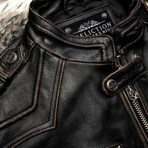 Affliction Black . Premium Leather Jacket